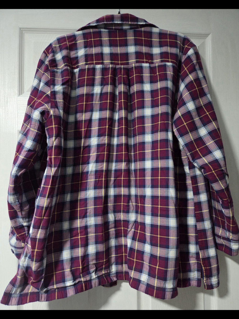 L.L. Bean Purple & Navy Flannel Fleece Jacket - Picture 5 of 5